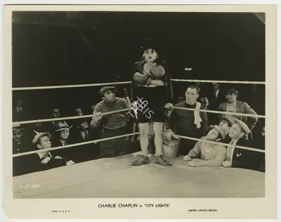 Roland Totheroh (Cinematographer), City Lights, 1931, Photographic Still Mounted on Lobby Card