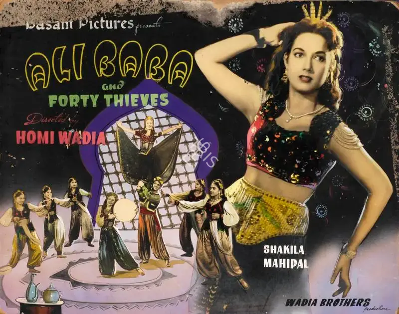 Homi Wadia (Producer), Alibaba Aur Chaalees Chor, 1954, Showcard