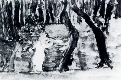 Amrita Sher-Gil (Artist), Girl in Forest, 1924, Painting