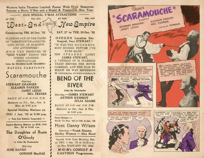 George Sidney (Director), Scaramouche, 1952, Handbill