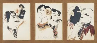 Veena Bhargava (Artist), Figures, 1985, Painting