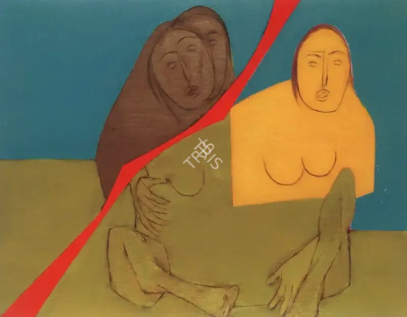 Mehta, Tyeb (Artist). Diagonal Series, 1972 | Painting, Ch.Lon/05.10.99, 1972