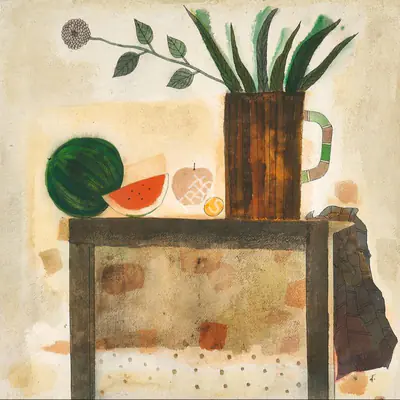 Badri Narayan (Artist), Still Life, 1997, Painting