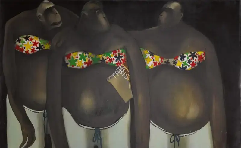 Broota, Rameshwar (Artist). The Same Old Story, 1970 | Painting, So.Lon/10.06.19, 2019 · Sotheby's