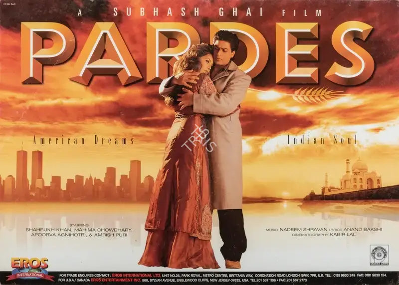 Subhash Ghai (Producer), Pardes, 1997, Full Sheet Poster