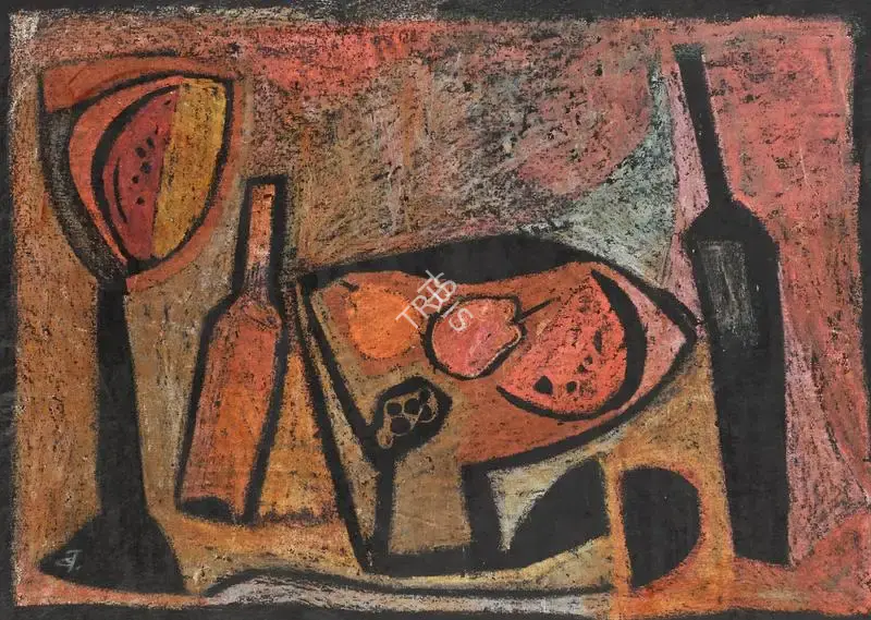 Badri Narayan (Artist), Still Life, 1975, Painting