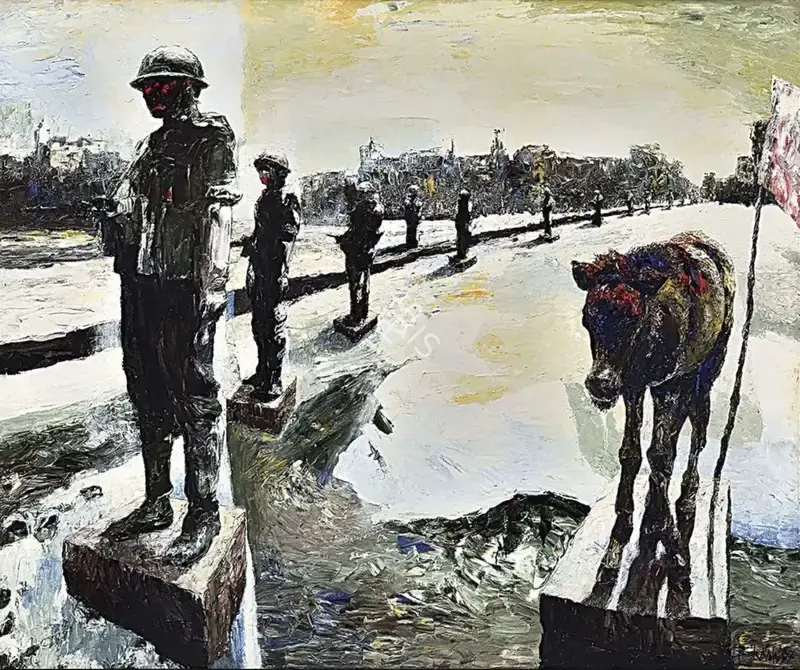 Bhattacharjee, Bikash (Artist). Salvationist, 1997 | Painting, AG.Mum/11.03.26, 2026 · Asta Guru