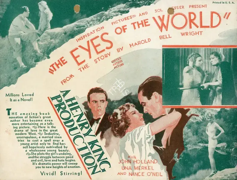 Henry King (Director), The Eyes of the World, 1930, Handbill
