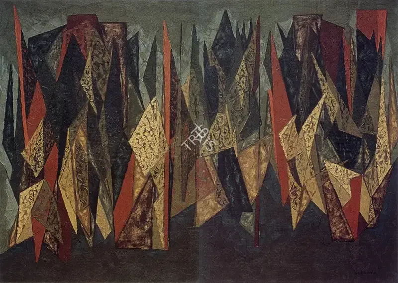 Sabavala, Jehangir (Artist). Coniferous Heights. Oil on Canvas, 1963 | The Crucible of Painting | Painting | FineArts | 00182407