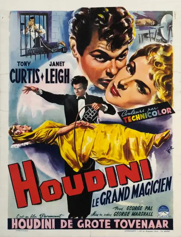 Harry Houdini (Magician), Houdini le grand magicien, Magic Publicity Art & Memorabilia