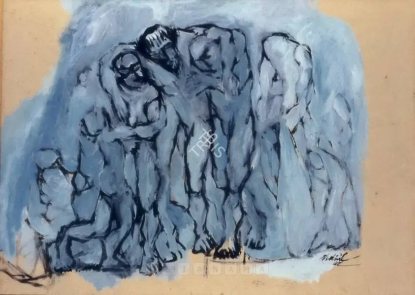 Nikhil Biswas (Artist), Christ Series, 1962, Painting