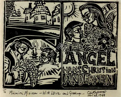 Chittaprosad (Artist), The Angel, 1968, Graphic Art
