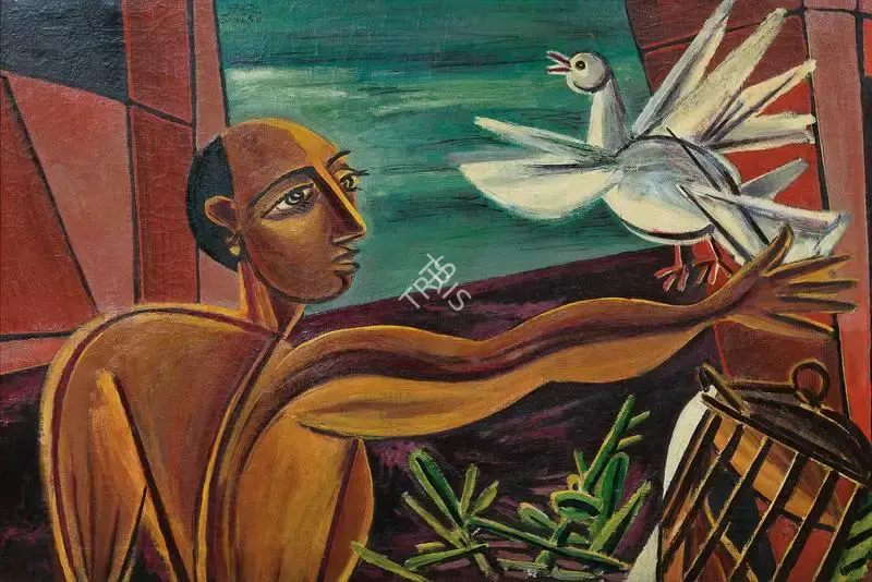 George Keyt (Artist), Peace, 1950, Painting