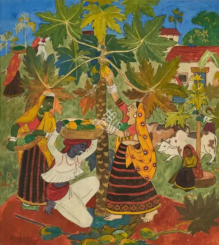 K.K. Hebbar (Artist), Untitled, 1946, Painting