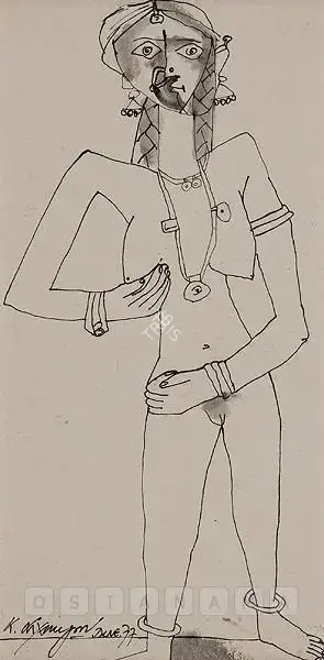 K. Laxma Goud (Artist), Untitled, 1977, Painting