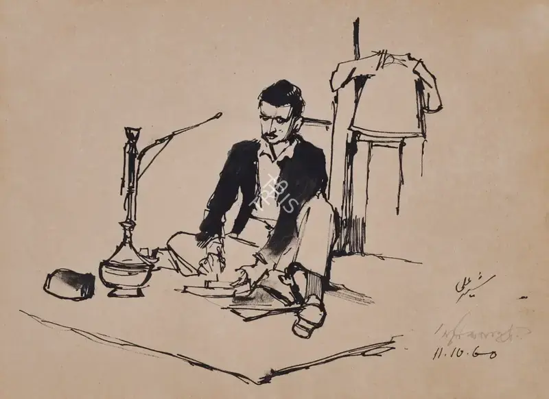 Ganesh Pyne (Artist), Untitled, 1960, Drawing