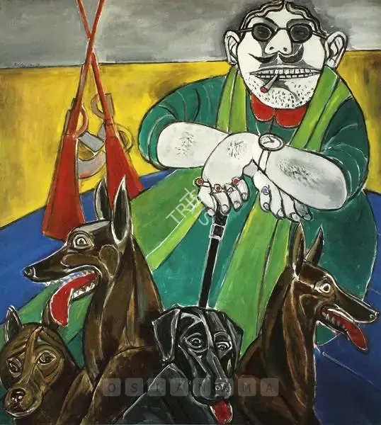 Sen, Paritosh (Artist). Portrait Of A Mafia Don, 1996 | Painting, Sa.Onl/07.12.06, 2006 · Saffronart