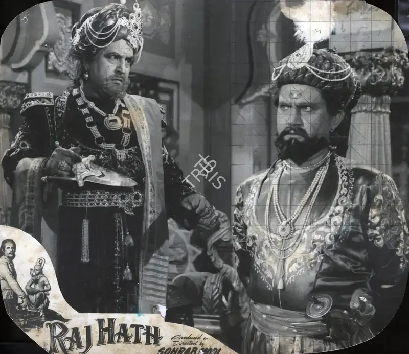 Sohrab Modi (Producer), Raj Hath, 1956, Photographic Still
