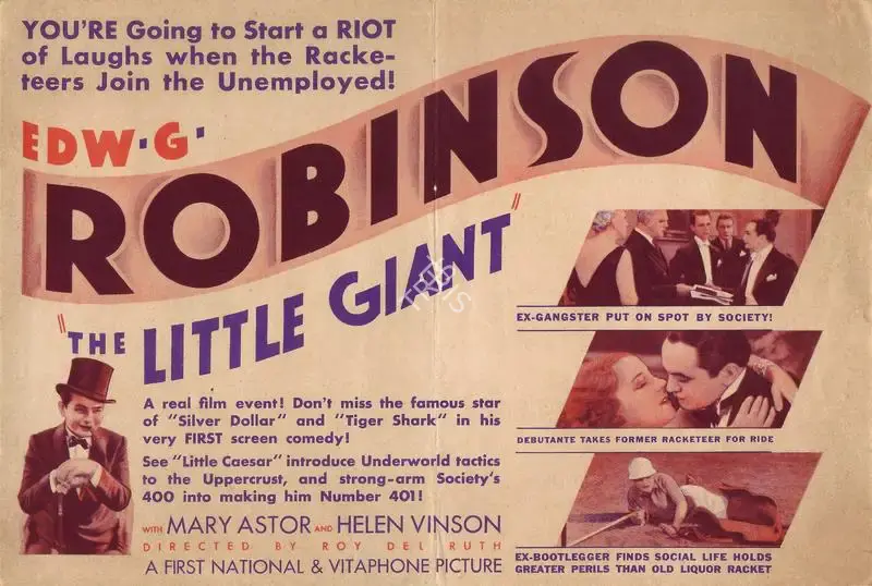 Roy Del Ruth (Director), The Little Giant, 1933, Handbill
