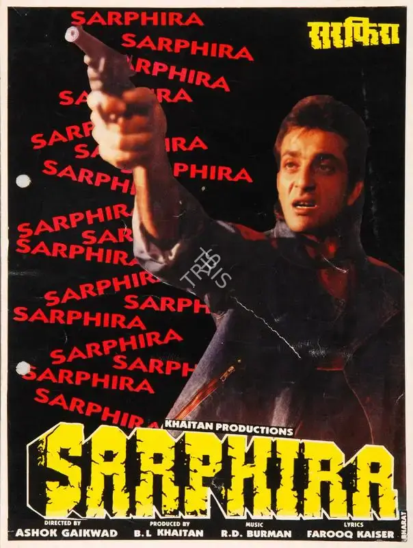 B.L. Khaitan (Producer), Sarphira, 1992, Song-Synopsis Booklet