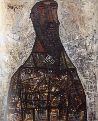 F.N. Souza (Artist), The Elder, 1955, Painting