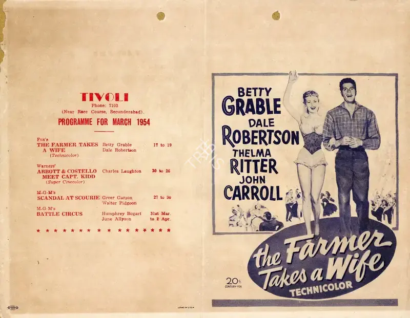 Henry Levin (Director), The Farmer Takes a Wife, 1953, Handbill