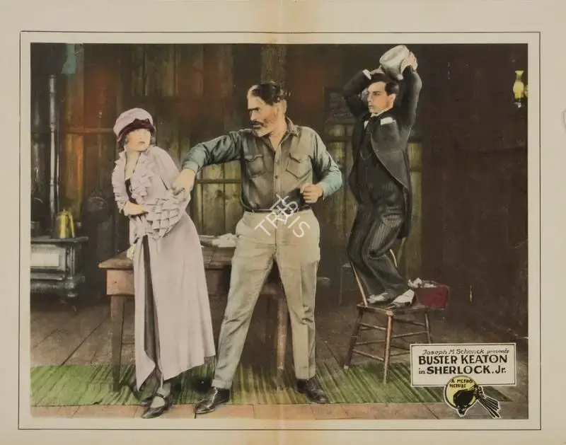 Buster Keaton (Director), Sherlock, Jr., 1924, Lobby card