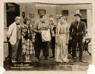Roscoe Fatty Arbuckle (Director), His Wedding Night, 1917, Lobby Card