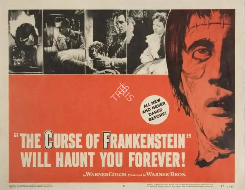 Jack Asher (Cinematographer), The Curse of Frankenstein, 1957, Lobby Card