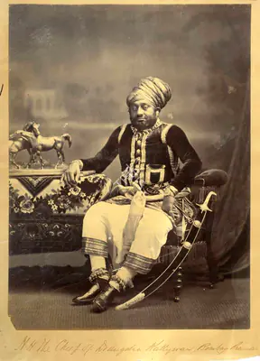 Studio Bourne & Shepherd (Photographic Studio), H.H. The Chief of Draugdra. Kattywar. Bombay Presidency (Kathiawar), Antiquarian Photograph