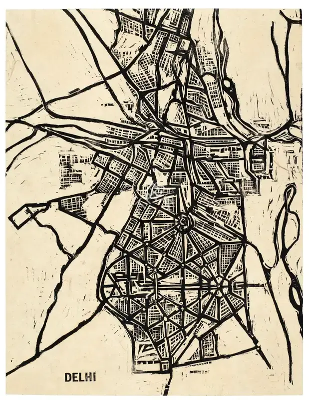 Zarina Hashmi (Artist), Delhi I, 2000, Graphic Art
