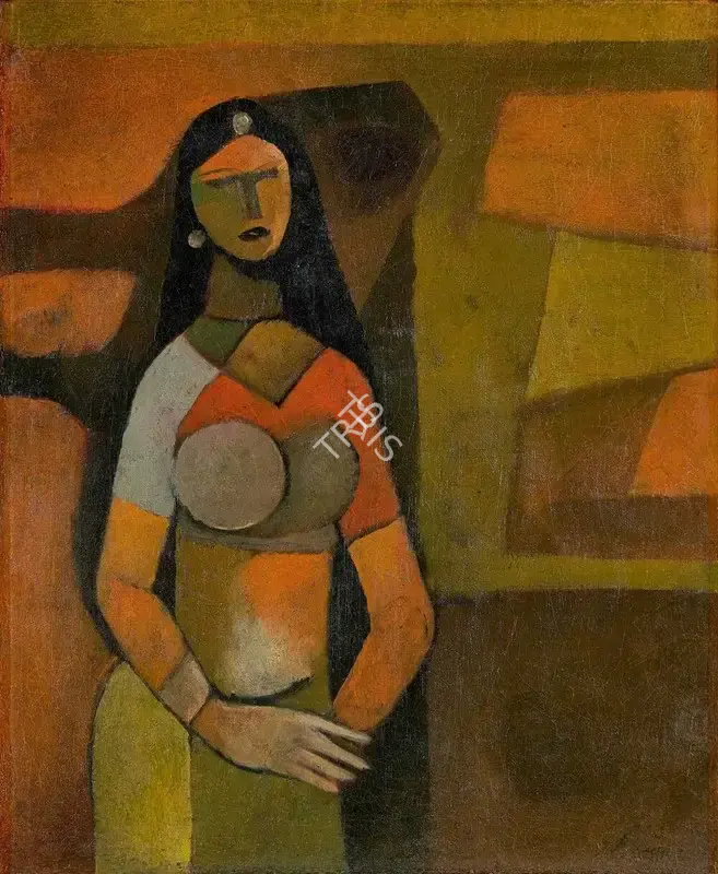 Dasgupta, Bimal (Artist). Untitled, c.1950s | Painting, AG.Onl/12.12.23, 2023 · Asta Guru