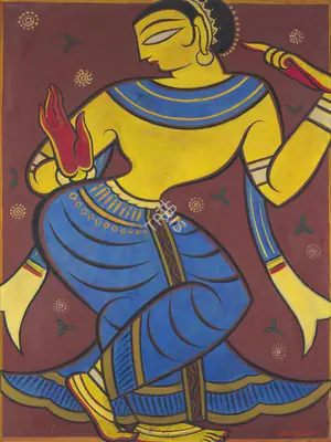 Jamini Roy (Artist), Untitled (Gopini), 1921, Painting