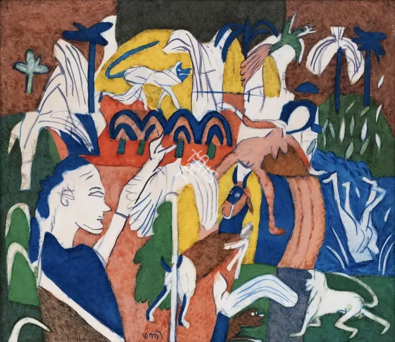 Subramanyan, K.G. (Artist). Summer, 1994 | Painting, Sa.Mum/02.04.25, 2025 · Saffronart