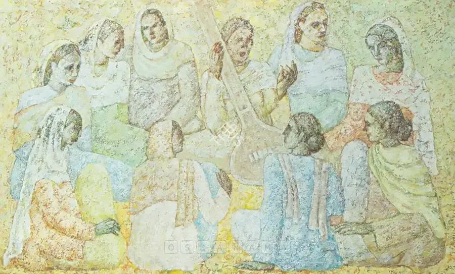 Imam Ali (Artist), Musical Gathering, 1975, Painting