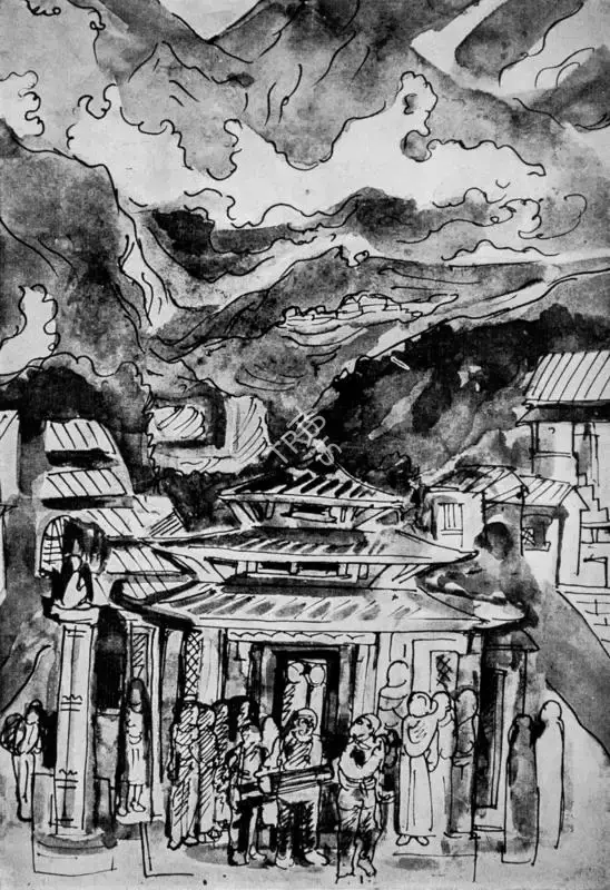 Benode Behari Mukherjee (Artist), Bagh Bhairava, Painting