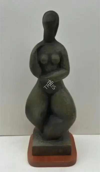Chintamoni Kar (Artist), Untitled (Lady), 1963, Sculpture