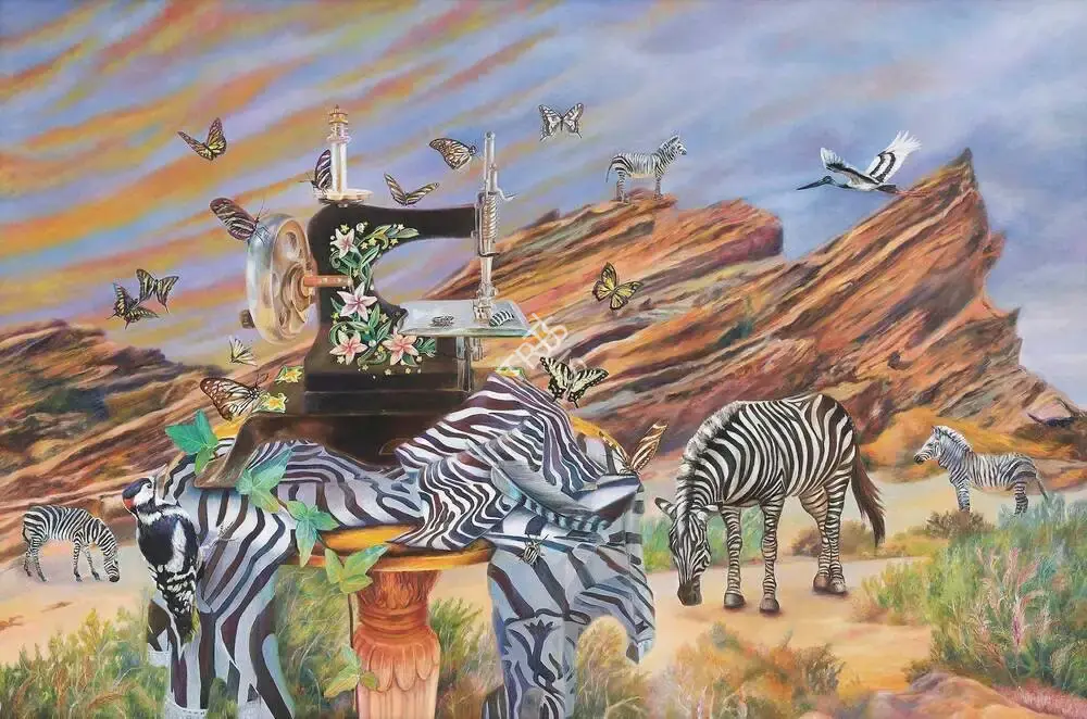 Kaleka, Ranbir (Artist). Stripes of Immutability, 2018 | Painting, AG.Onl/17.12.23, 2023 · Asta Guru