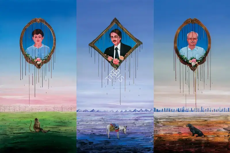Sudhanshu Sutar (Artist), Manipulative Manpowar, 2008, Painting