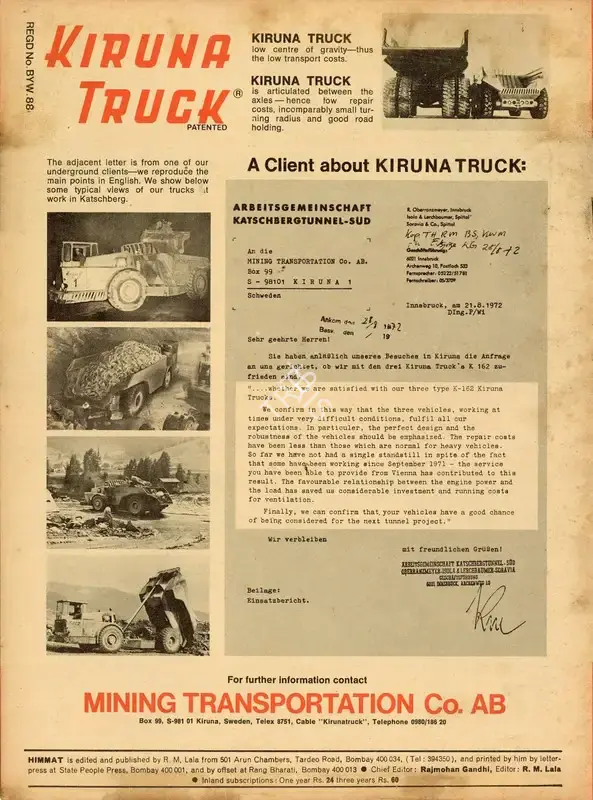 Rajmohan Gandhi (Chief Editor), Himmat, 1975, Magazine