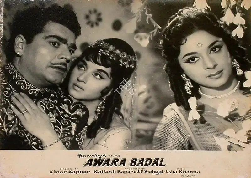 Kailash Kapur (Producer), Awara Badal, 1964, Lobby Card