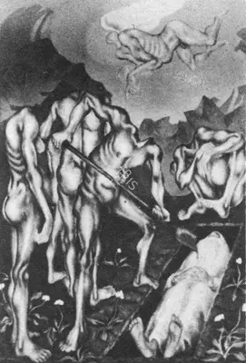 A. Ramachandran (Artist), Grave Diggers, 1977, Painting
