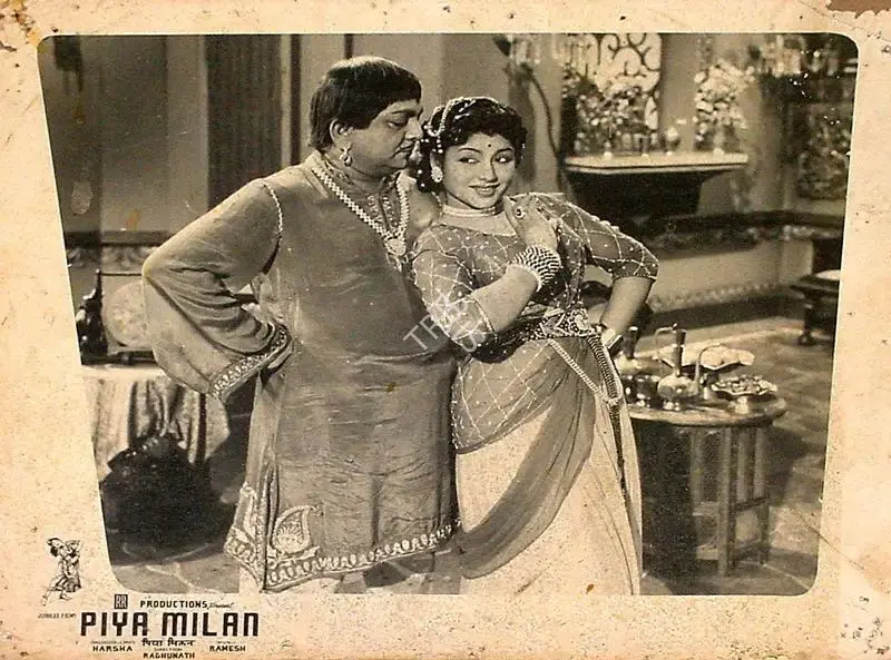 Raghunath (Director), Piya Milan, 1958, Lobby Card