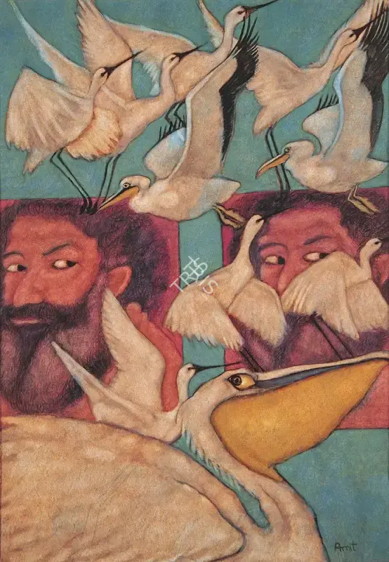 Amit Ambalal (Artist), Bagla Bhagat, 2002, Painting
