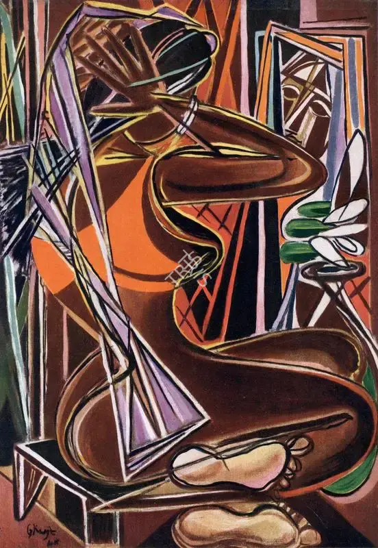 George Keyt (Artist), The Toilet, 1944, Painting