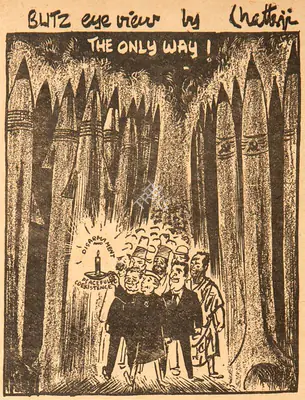 Basu Chatterjee (Cartoonist), The Only Way !, 1961, Cartoons