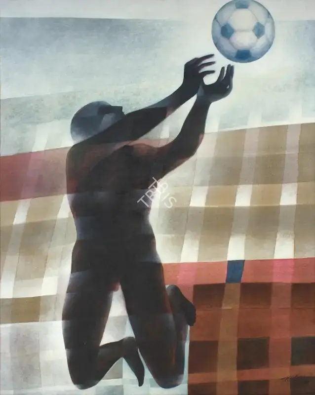 Khosa, K. (Artist). The Ball, 1986 | Painting, De.Onl/23.08.25, 2025 · deRivaz & Ives