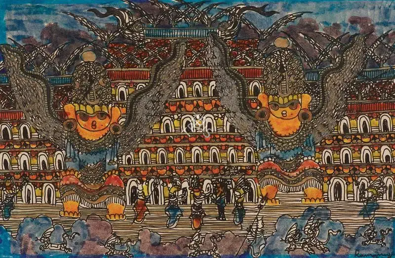 Ramanujam, K. (Artist). My dream world, n.d. | Painting, Pu.Mum/11.04.19, 2019 · Pundole