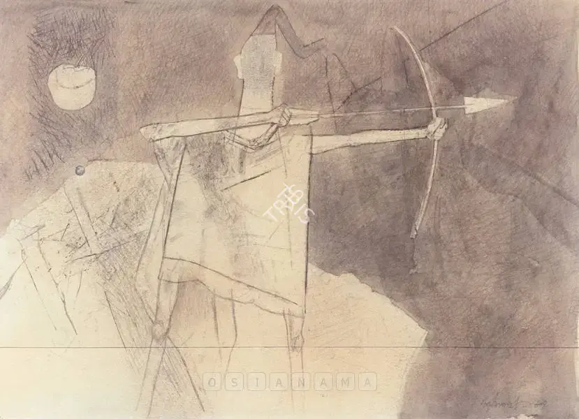 Ganesh Pyne (Artist), Untitled, 1968, Painting
