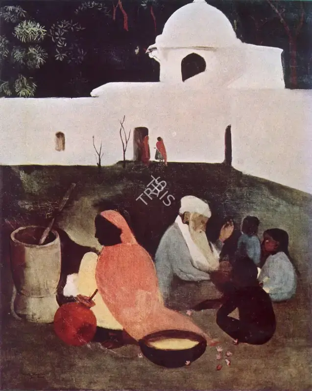 Amrita Sher-Gil (Artist), Ancient Story Teller, 1940, Painting